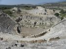 View from the Hellenistic and Roman theatre of Patara in Turkey, overlooking the bouleuterion, the council chamber of the Lycian league