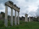 Doric columns from the portico that surrounded the gymnasium in the agora of Kos town in Greece