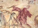 The abduction of Persephone is dramatically shown in this superb wall painting from the Macedonian royal tombs at Vergina/Aigai.