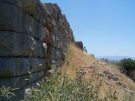 The fortification wall at Priene in Turkey