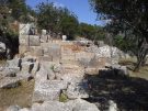 View from the altar into the great temple at Lato on Crete