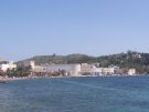 A strange sight - the seafront of Lakki on Leros