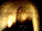 Interior of the 4th cantury AD Early Christian tomb of XXX in the Museum of Byzantine Culture at Thessaloniki.