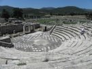 The finely preserved Ancient Messene in the Peloponnese. Pausanias' detailed account of its sculptural decoration, only part of which is presrrved, provides deep insights into the ethnic, cultural, religious and political identity of the city.