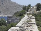 View from atop the north wall of Loryma fort, taking in one of the bastions.