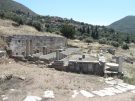 The enormous Arsinoe fountain house in Messene in the Peloponnese in Greece.