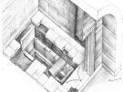 Schematic cutaway drawing of the 3rd chamber and grave structure. (Image: M. Lefantzis, Greek Ministry of Culture)