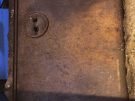 Fragment of one of the marble doors, found in the 3rd chamber. Imaged flipped by 90 degrees. (Image: Greek Ministry of Culture)