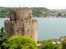 The polygonal Halil Pasha Tower by the waterfront.