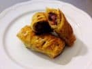 Sausage Rolls with caramelized onions and prunes