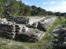 The 3rd century BC Altar of Hieron at Syracuse on Sicily, the largest known example of its kind. At a length of nearly 200m (650ft), it permitted the simultaneous sacrifice of many animals - providing vast amounts of food for those attending.