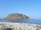 The peninsula of Monemvasia (ancient Minoa) is a major landmark on the coast of Laconia.