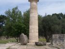 Remains of the Temple of Zeus at Olympia, which houses the enormous gold-and-ivory statue of the god, one of the Seven Wonders of the Ancient World, that inspired Pausanias to give us an unsurpassed description as well as his own views on the nature of ivory...