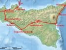 Goethe's route through Sicily (based on a map by Wikimedia Commons user Sémhur).