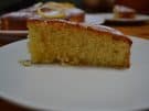 A slice of Italian lemon cake on a plate