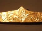 Simpler, but also spendid: a gold diadem with floral decoration, from another grave at Pydna, also of late 4th century BC date.