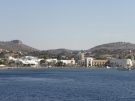 The castle of Panteli dominates Leros. Here, it is seen overlooking Lakki, the Italian military town constructed in the 1930s on the far (eastern) shore of the island