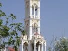 One of the ornate Italianate church towers in Symi in the Greek Dodecanese islands