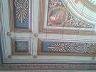 Painted ceiling on the upper floor of a typical house in Symi in the Dodecanese islands of Greece