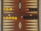 A backgammon board