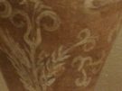 Detail of the lily-painted flower pot from Akrotiri