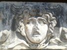 Quite a different Medusa: from the Roman architrave on the Temple of Apollo at Didyma near Miletus.