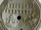 Roman oil lamp from Agrigento depicting a harbour