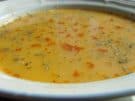 Slight variation: a simple rice-and-lentil soup.