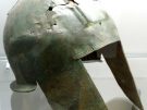 bronze helmet of the Illyrian type in the Archaeological Museum of Zagreb.