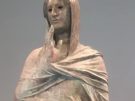 Ancient Greek bronze statue known as the Lady of Kalymnos in the archaeological museum on Kalymnos in Greece