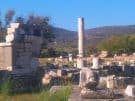 Temple of Hera with its altar on the island of Samos in Greece