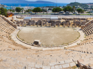 The Hellenistic theatre, carved into the hillside overlooking Bodrum and its harbour.