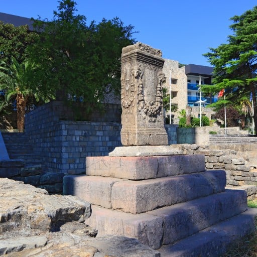 The Necropolis of Budva with a Roman tombstone from the 2nd–3rd century AD