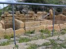 The Fountain House built in the third century BC had two separate basins, holding 34,000 litres between them. It was decorated and covered by a Doric stoa, now removed to a museum.