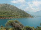 Looking east towards Gemiler island on the Lycian coast of Turkey