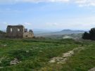 The edge of the city’s Agora, near the line of the now-gone city walls looking south. The ruined building is from more recent times.
