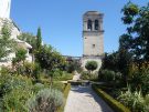 The monastic Church of St Lawrence seen from its Mediterranean garden in Šibenik, Croatia
