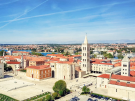 Aerial view of the historic town of Zadar in Croatia