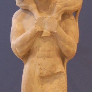 The veal-carrier, a masterpiece of Archaic Greek sculpture (6th century BC).