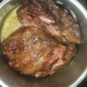 Step 4: beef, browning. 